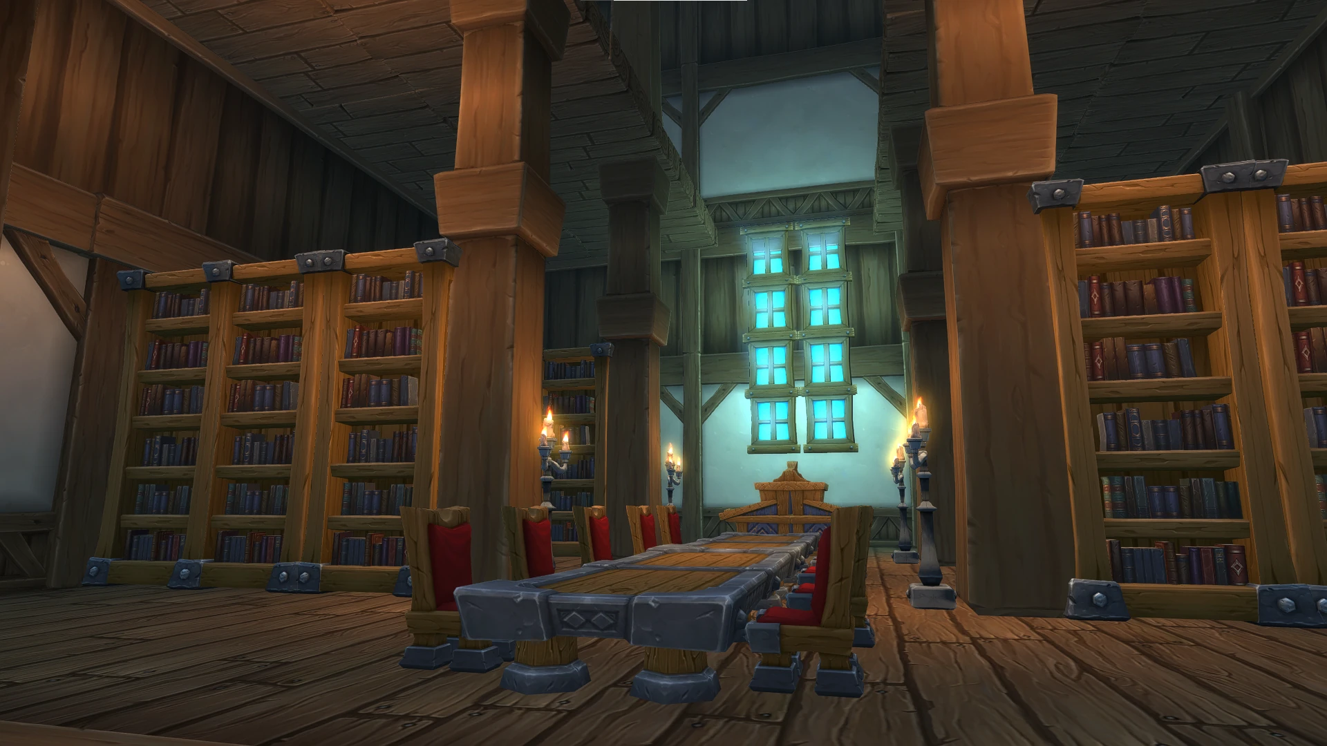 WoW Housing Bibliothek mit beweglichen Bücherregalen