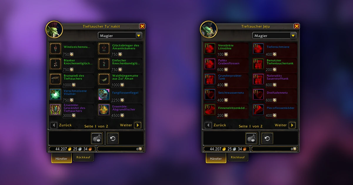 WoW: Abgrundfischen Händler