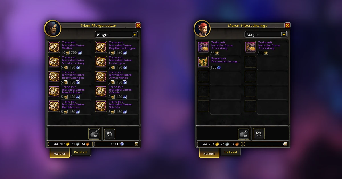 WoW: Feldauszeichnungen