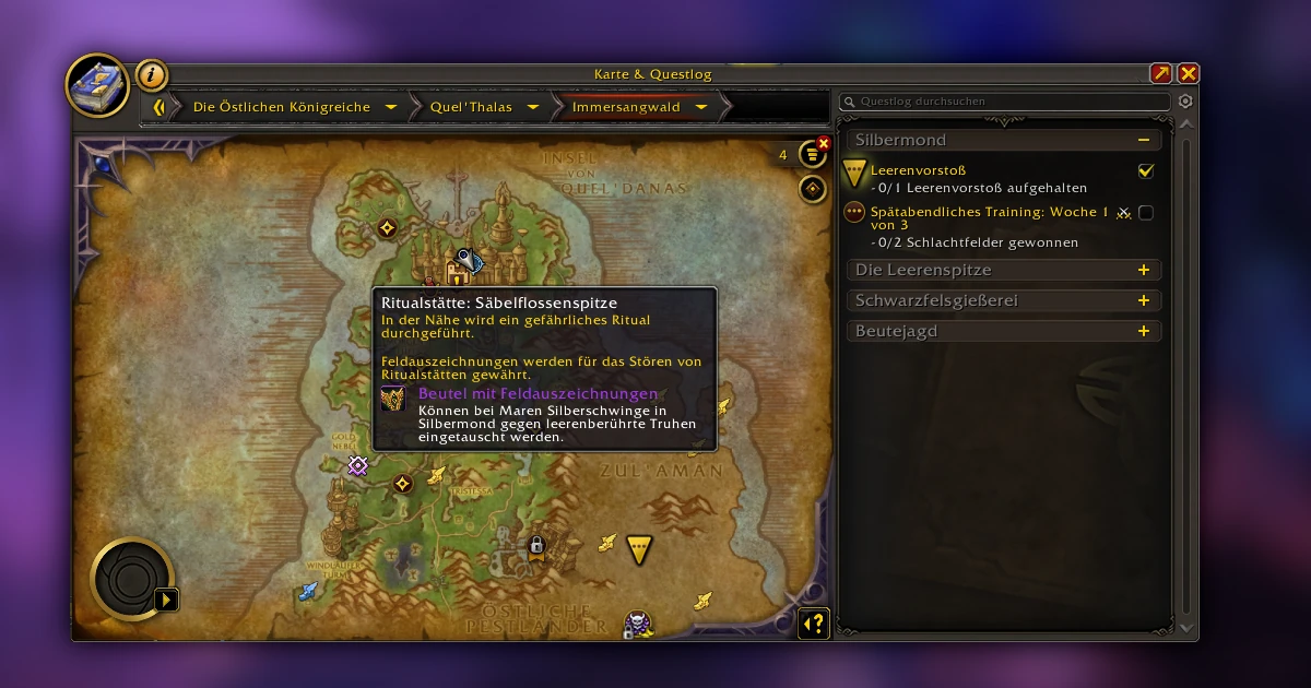 WoW: Ritualstätten Karte