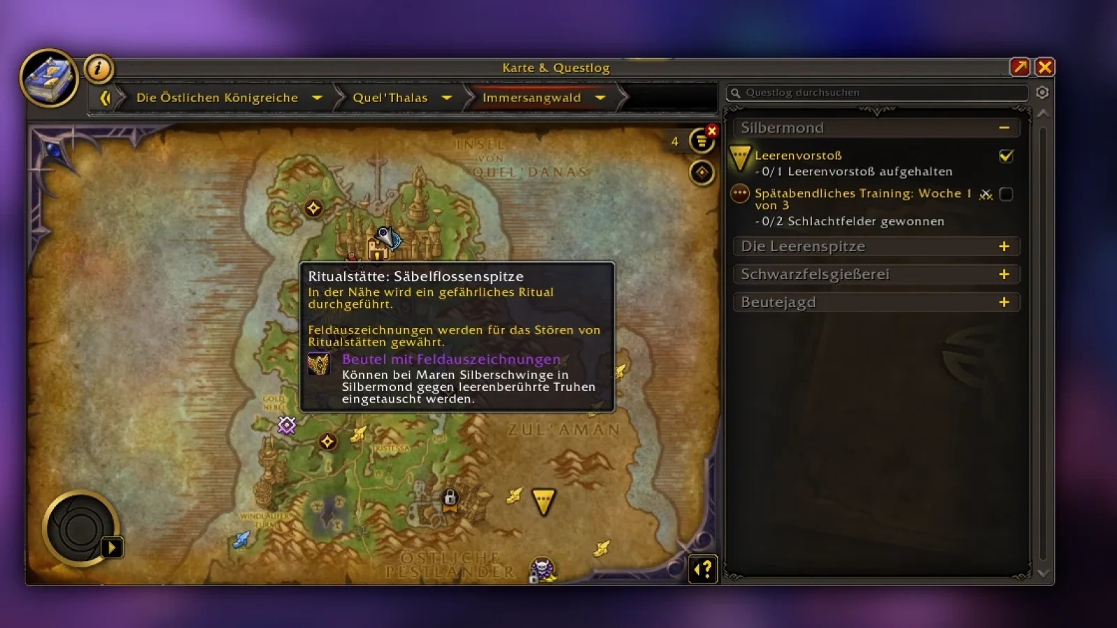 WoW: Ritualstätten Karte
