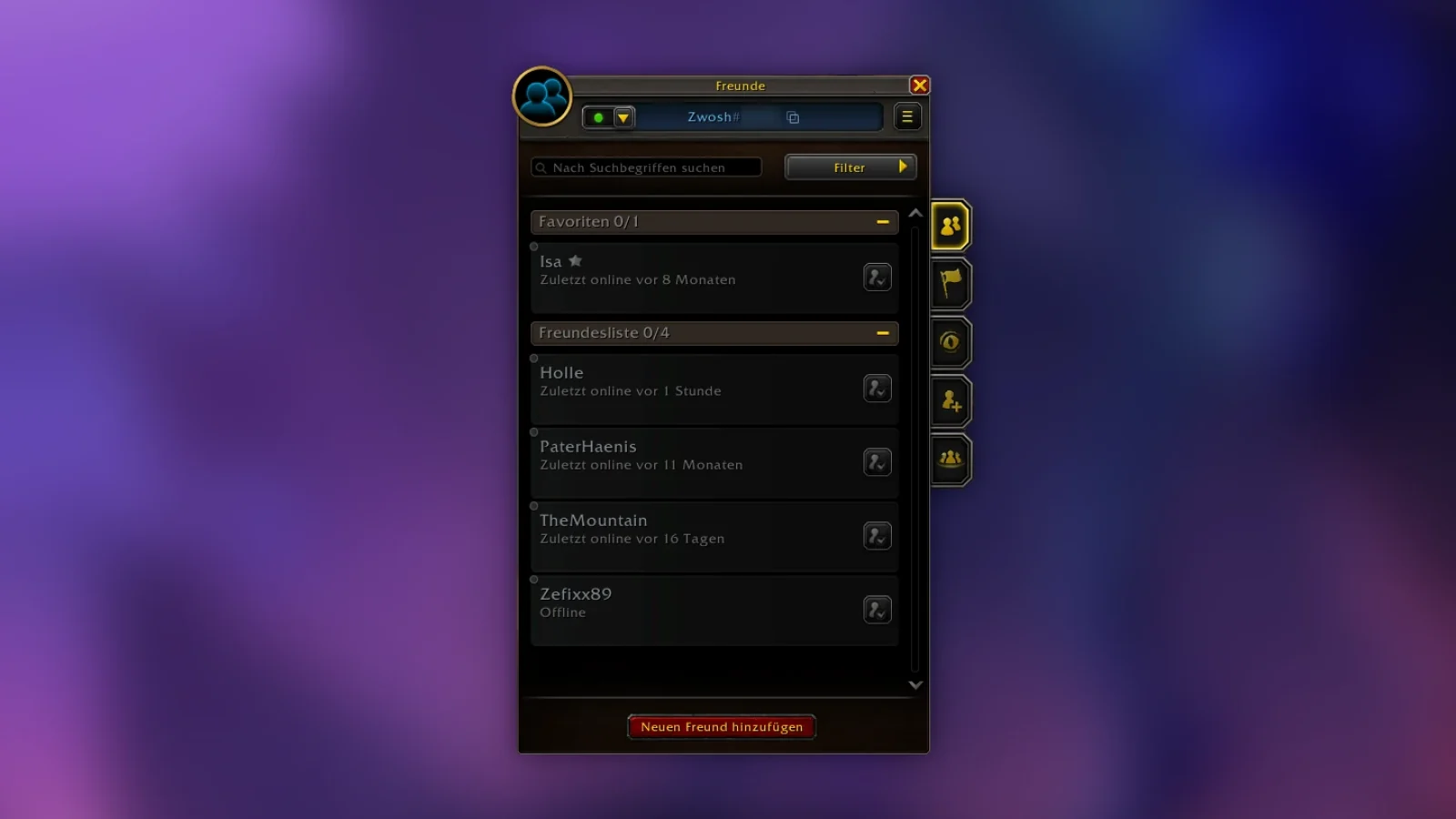 Neue Freundesliste in WoW Patch 12.1 Fluch von Ula'tek