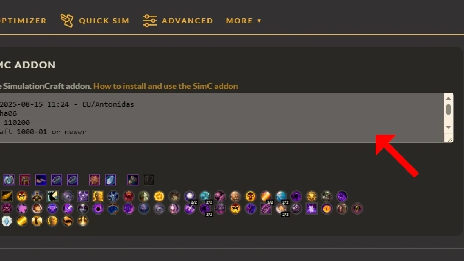 Simulationcraft: Import